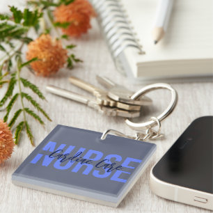 Simple Nurse Custom Text Specialty: Cardiac Care Keychain