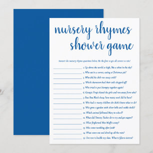 Simple Nursery Rhymes   Carte de jeu bleu français