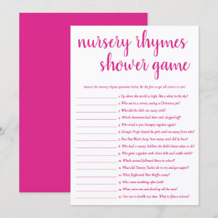 Simple Nursery Rhymes   Carte de jeu rose chaud