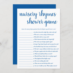 Simple Nursery Rhymes   French Blue Game Card