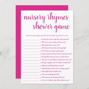Simple Nursery Rhymes   Hot Pink Game Card
