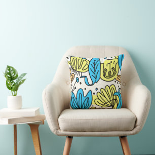 Simple Ocean Patterns Art. Buy Now Throw Pillow