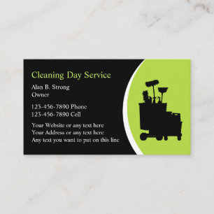 Simple Office Cleaning And Janitorial Business Card
