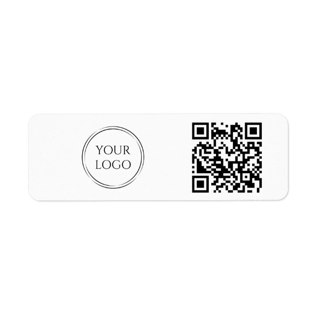 Simple Office Company Business Logo QR Code (Front)