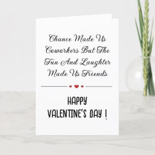 Simple Office Coworker Valentines Day Holiday Card