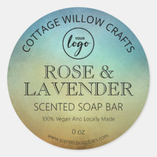 Simple Ombre Blue Scented Soap Labels