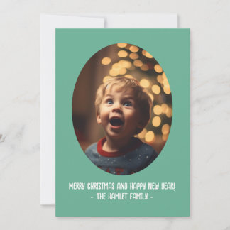 Simple One Photo Message Holiday Card