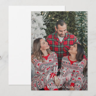 SIMPLE ONE PHOTO OVERLAY HOLIDAY CARD