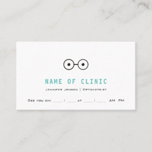 Simple Optometry Plain Eyeglasses Logo Appointment