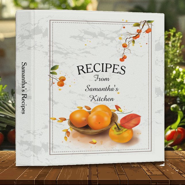 Simple Orange Branch Recipe Cookbook Binder (Creator Uploaded)