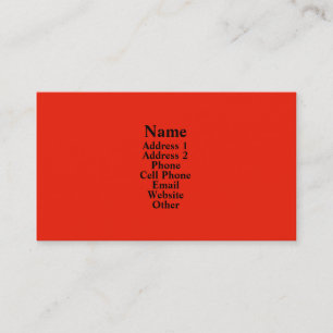 Simple Orange Business Card
