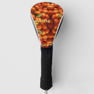 Simple orange fruit add name minimal custom th th golf head cover
