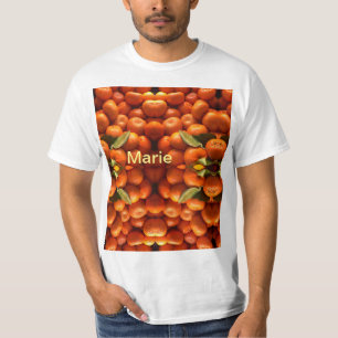 Simple orange fruit add name minimal custom  th th T-Shirt
