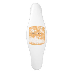 Simple orange glitter sparkle stars add your text ceramic cabinet pull