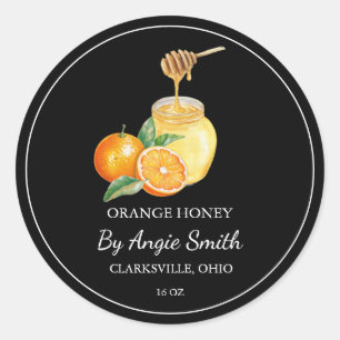 Simple Orange Infused Honey Label