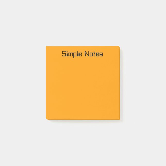 Simple Orange Post-it Notes (Front)
