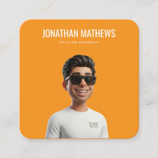 Simple Orange Professional Business card