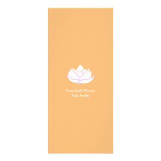 Simple Orange & Purple Lotus Flower Price List Rack Card