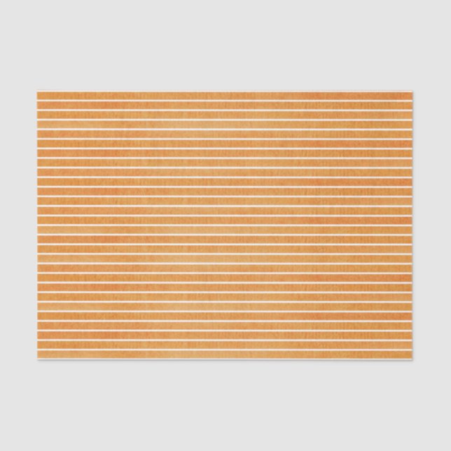 Simple Orange  Stripes  Tissue Paper (Front)