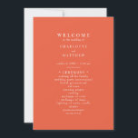 Simple Orange Wedding Program<br><div class="desc">Orange/Tangerine Wedding program.  Simple.</div>