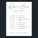 Simple Order Of Events Wedding Schedule Timeline Poster<br><div class="desc">Looking for a simple yet elegant way to display the order of events for your wedding day? Look no further than this Simple Order Of Events Wedding Schedule Timeline Poster! Featuring a minimalist design with modern calligraphy typography, this poster is the perfect addition to any wedding celebration. Easily customize the...</div>