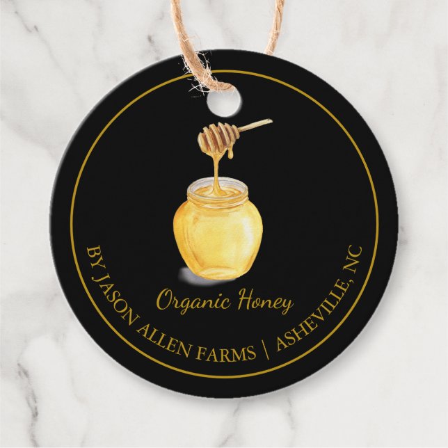 Simple Organic Honey Hang Tag (Front)