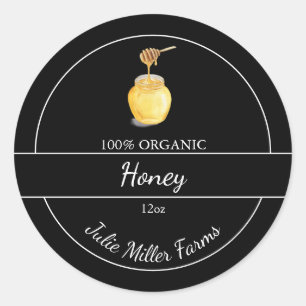 Simple Organic Honey Label Black