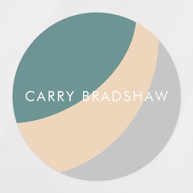 Simple Organic Shapes Sherbet Pastel  Labels (Design 1)