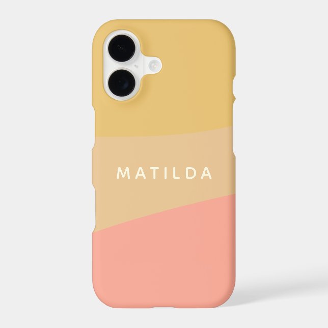Simple Organic Shapes Sherbet Pastel Personalized (Back)