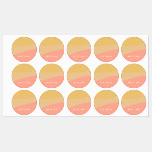 Simple Organic Shapes Sherbet Pastel Personalized
