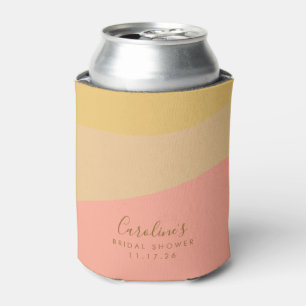 Simple Organic Sherbet Pastel Custom Bridal Shower Can Cooler