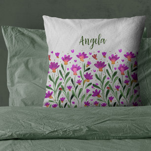 Simple oublier moi pas fleurs Nom Jeter Oreiller