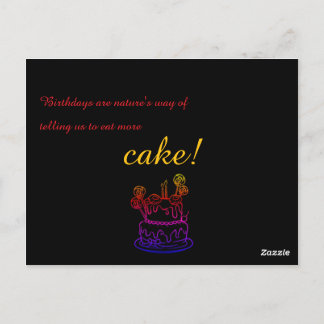 Simple Outline Birthday Invitation Postcard