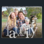 Simple Overlay Family Photos Calendar<br><div class="desc">This simple modern design showcases a full photo on each calendar page, accented with a representative colour for the month of the year, and fun, bold typography! Click the customize button for more flexibility in modifying/adding text and design elements! Variations of this design as well as coordinating products are available...</div>