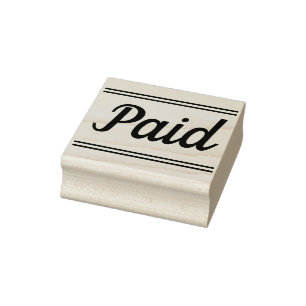 Simple "Paid" Rubber Stamp