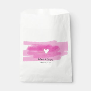 Simple Paint Strokes & Heart Wedding Favour Bag