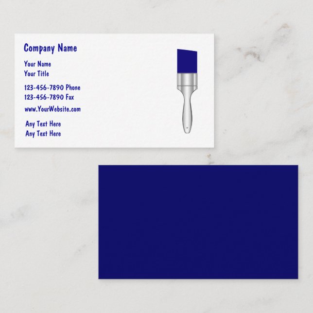 Simple Painter Business Cards (Front/Back)