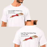 Simple Painter Employee Works Uniform Shirts<br><div class="desc">Painter business uniform work shirts designed with a classy paint brush image along with text layout you can customize online for themes related to painting,  house painting,  or a commercial or residential paint contractor. Available in bulk on budget.</div>