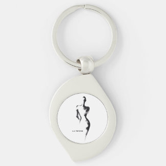 Simple painting gouache La Femme 01 poster Keychain