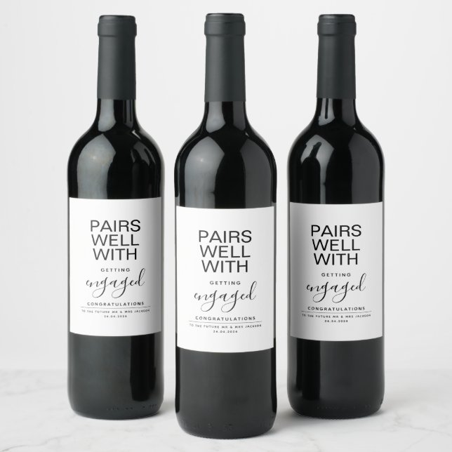 Simple Pairs Well With Personalized Wine Label (Bottles)