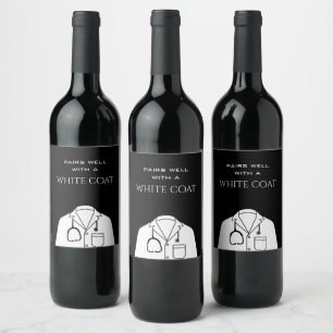 Simple Pairs Well With White Coat Ceremony Wine Label