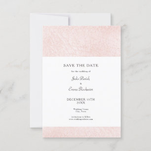 Simple Pale Pink With Elegant Script Save the Date