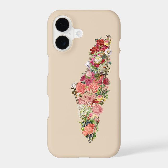 Simple Palestine Map Floral Samsung Galaxy Case (Back)