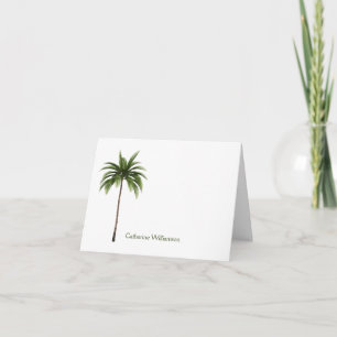 Simple Palm Tree Tropical Custom Blank Inside Note Card