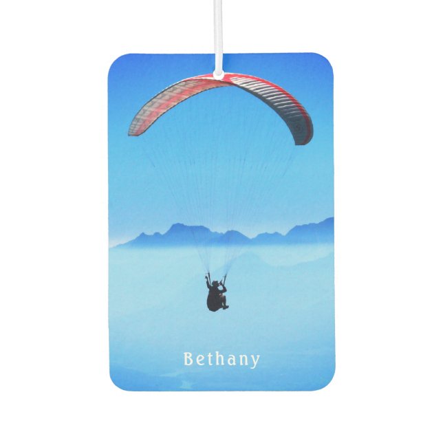 Simple Paragliding Photo With Blue Sky Air Freshener (Front)