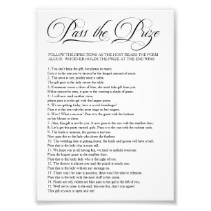 Simple Pass the Prize Bridal Shower Game Photo Print
