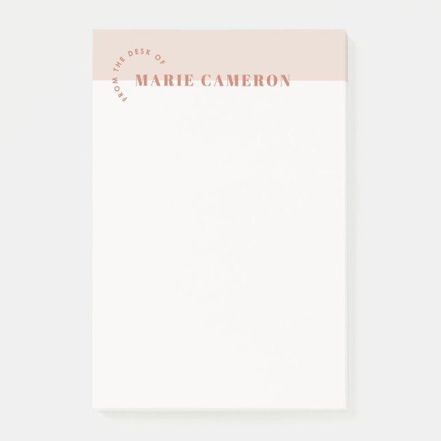 Simple Pastel Colorblock Post-It Notes - Brown (Front)