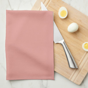 Simple pastel flamingo pink color kitchen towel