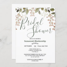 Simple Pastel Floral Top Border Bridal Shower