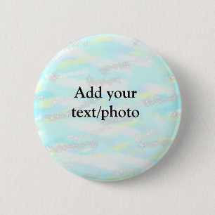 Simple pastel glitter colourful add your text phot 2 inch round button